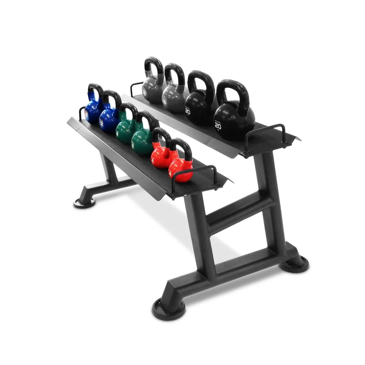 10 Vinyl Kettlebell Set with Rack