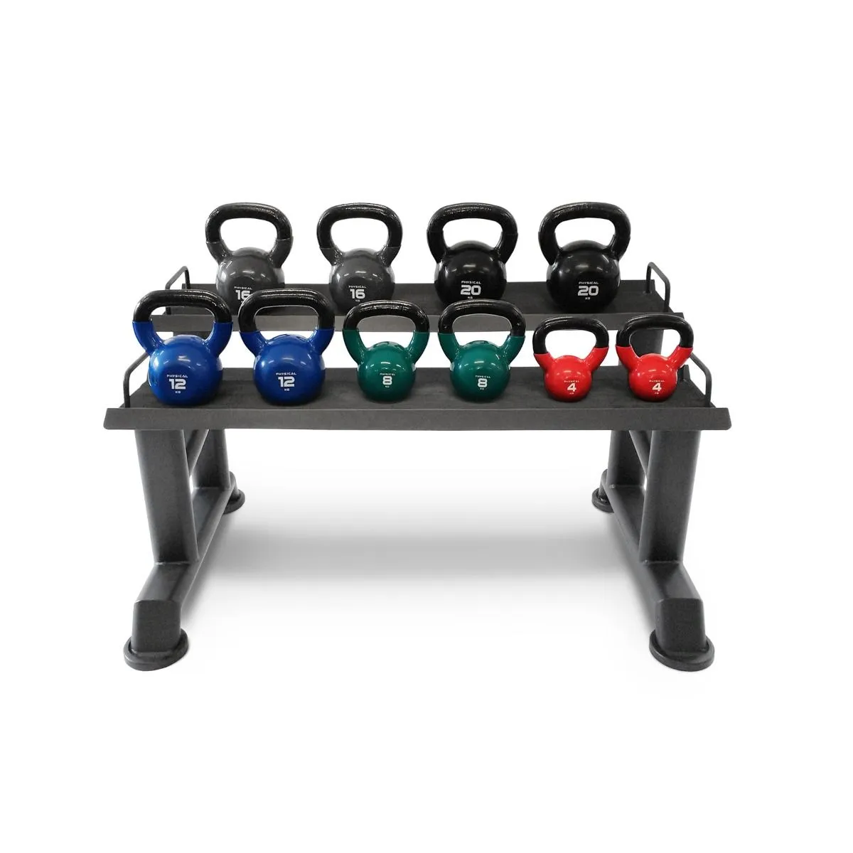 10 Vinyl Kettlebell Set with Rack