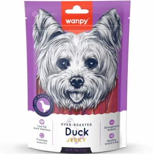 3 FOR $10.50: Wanpy Oven-Roasted Duck Jerky Dog Treats 100g