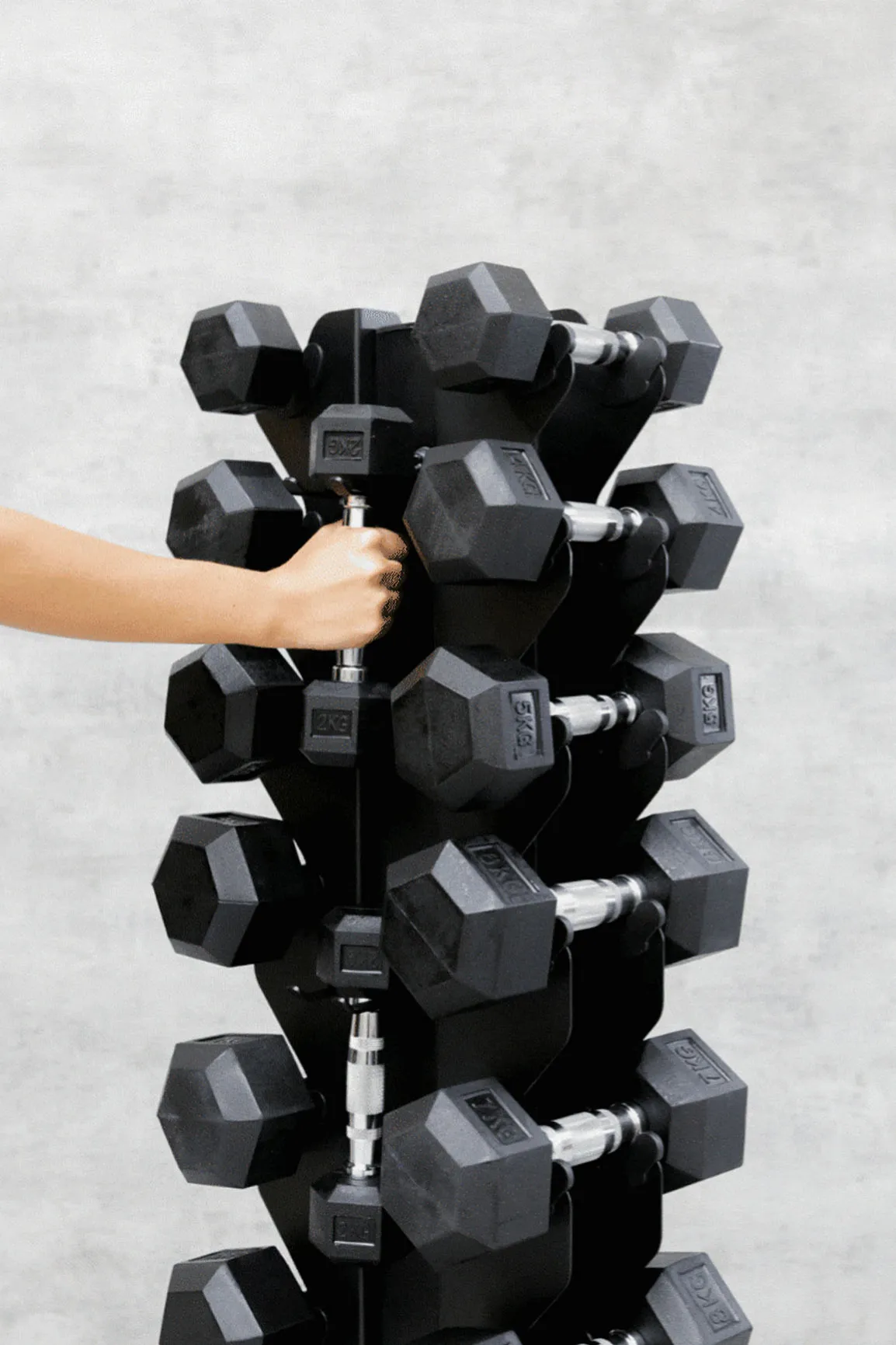 35kg Body Iron Commercial Rubber Hex Dumbbell Pair