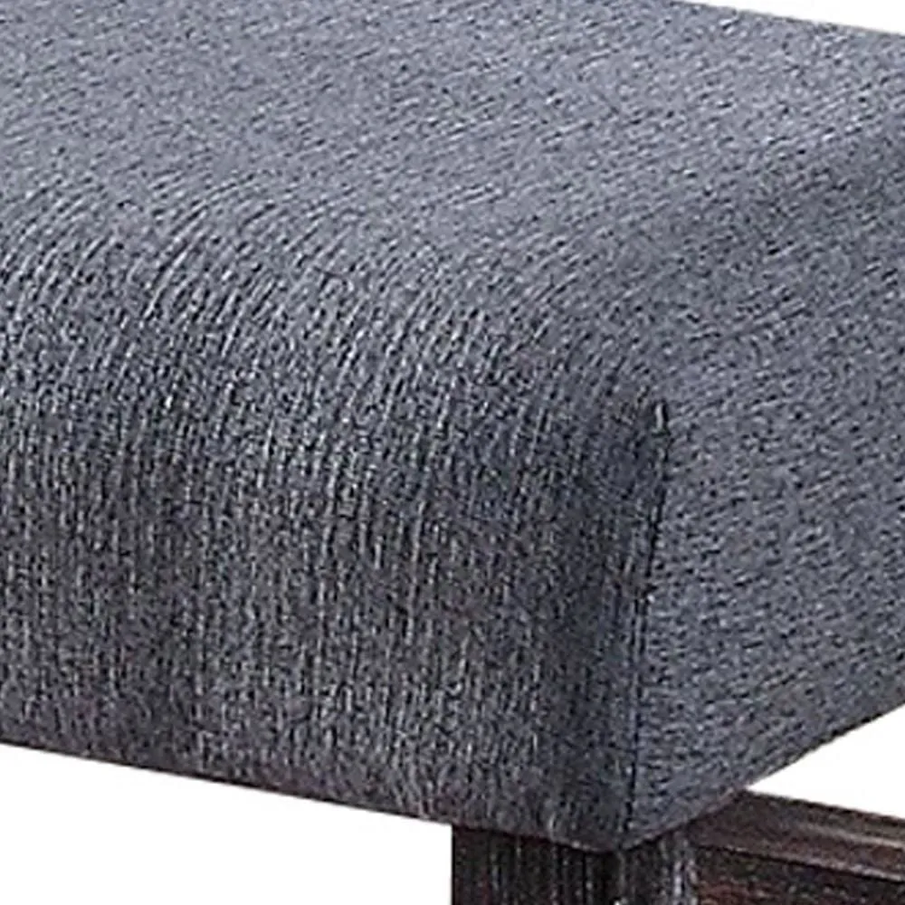 48" Fabric Counter Height Bench with Padded Seat,Gray & Brown By Casagear Home