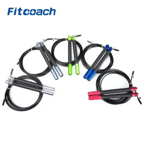 Adjustable Jump Rope With Metal Speed Handles And Steel Rope