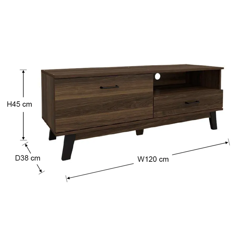 Aiden 120 cm Low TV Rack