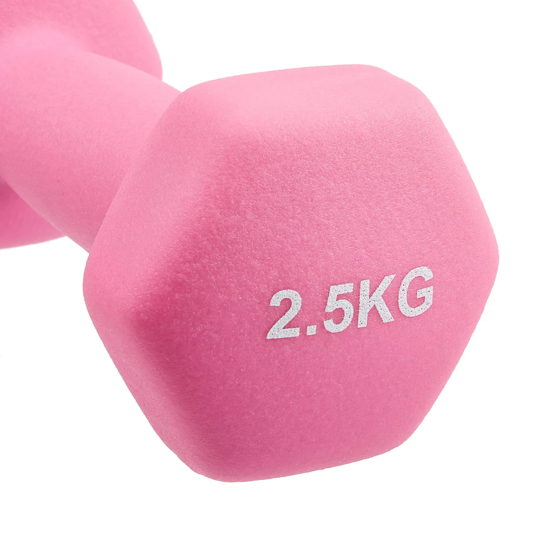 Amazon Brand - Solimo Neoprene Dumbbell 2.5kg, Set of 2 (Hot Pink)