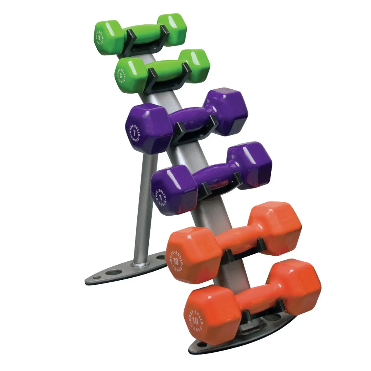 Body Solid GDR10 Neoprene / Vinyl Dumbbell Rack