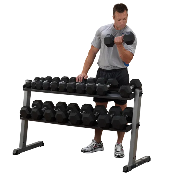 Body-Solid GDR60 62" Wide 2 Tier Dumbbell Rack