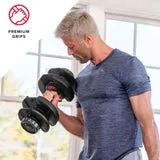 Bowflex 552 SelectTech Adjustable Dumbbells - Pair (5 LB - 52 LB)