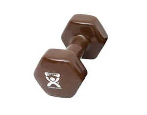 CanDo Vinyl Coated Dumbbell, Brown (20 lb), Each