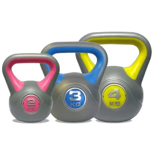 DKN 2, 3 and 4kg Vinyl Kettlebell Weight Set