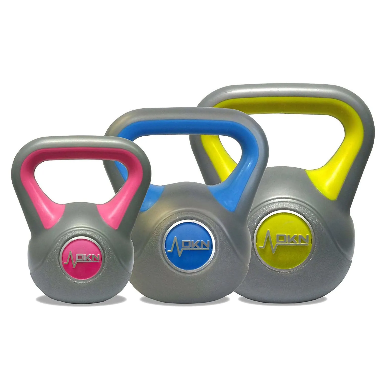 DKN 2, 3 and 4kg Vinyl Kettlebell Weight Set