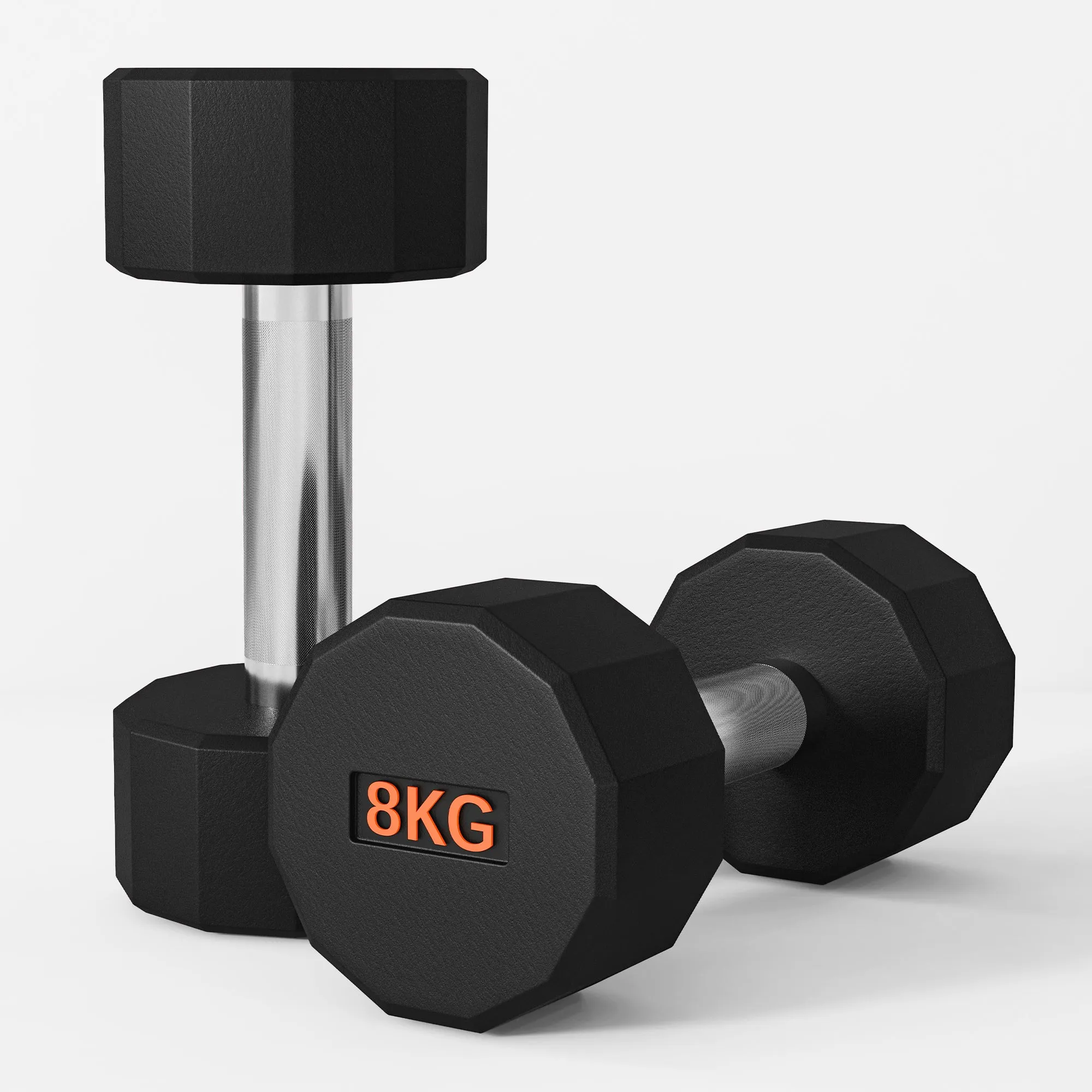 Dumbbells Weights Set with 12-Sided Shape and Non-Slip Grip, 2 x 8kg