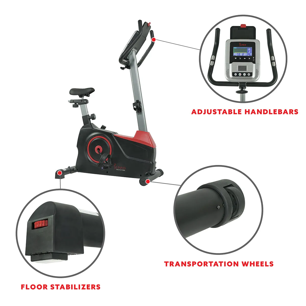 Evo-Fit Stationary Upright Bike with 24 Level Electro-Magnetic Resistance