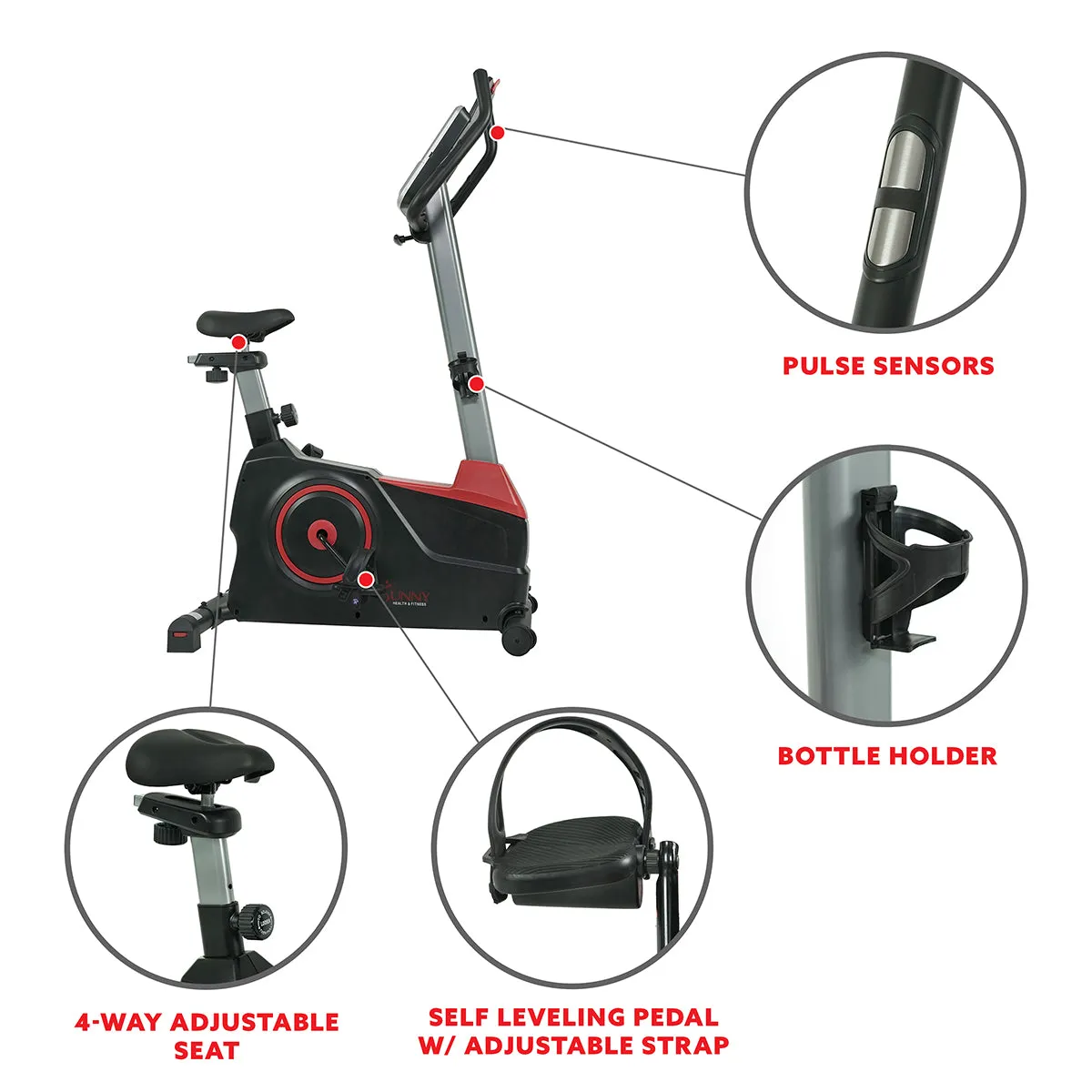 Evo-Fit Stationary Upright Bike with 24 Level Electro-Magnetic Resistance