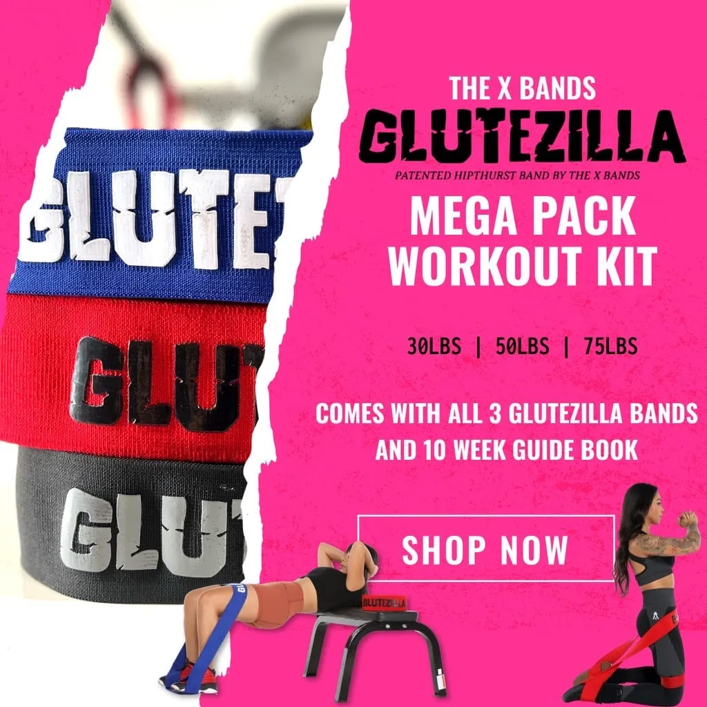 GLUTEZILLA Patented Hip Thrust Glute Workout Resistance Band