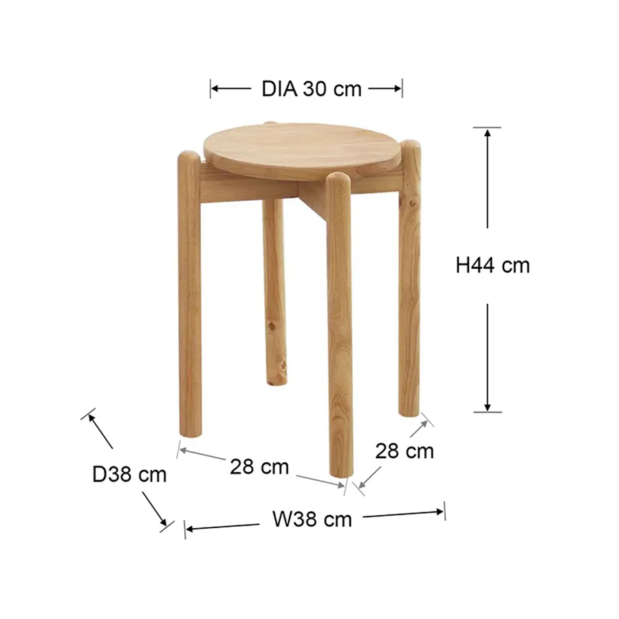 Hana Wooden Stool