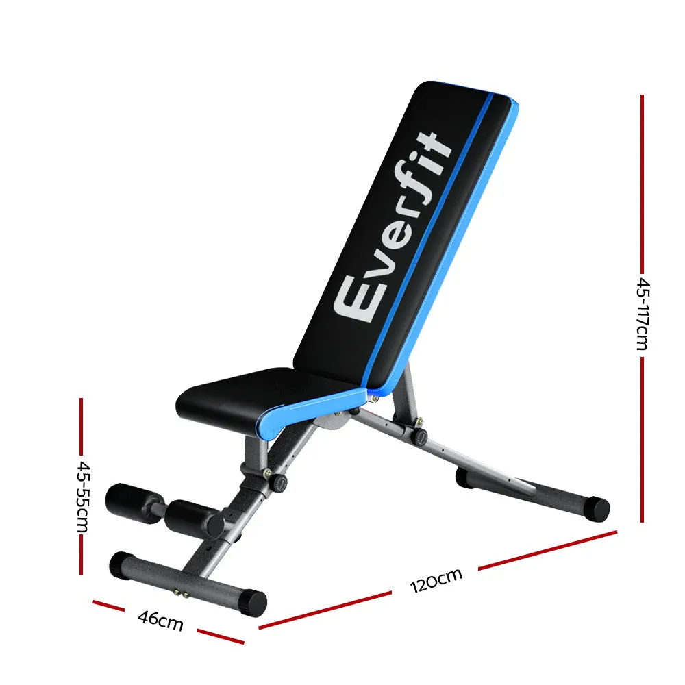 Heavy Duty Adjustable FID Weight Bench, 330kg Capacity - Everfit