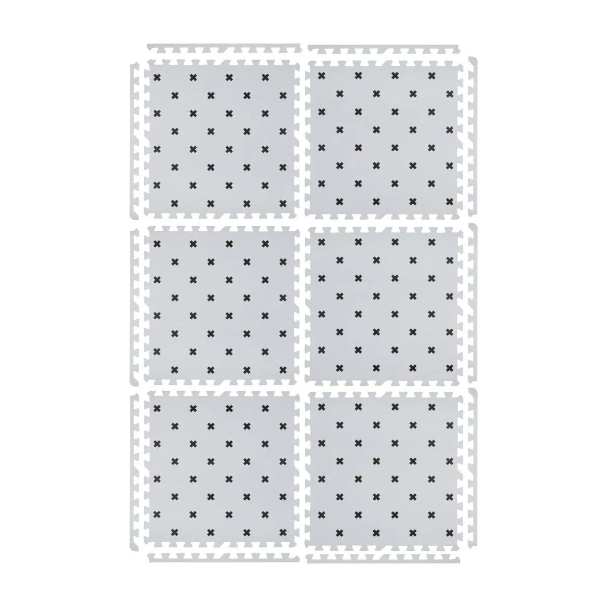 Kind And Me Scandinavian Black Cross Set in White Playmat (Set of 6)