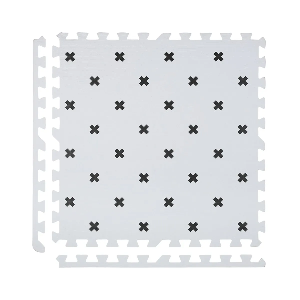 Kind And Me Scandinavian Black Cross Set in White Playmat (Set of 6)