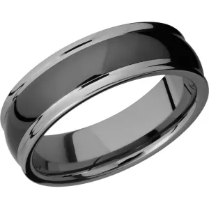 Lashbrook Black Tungsten 7mm Men's Wedding Band