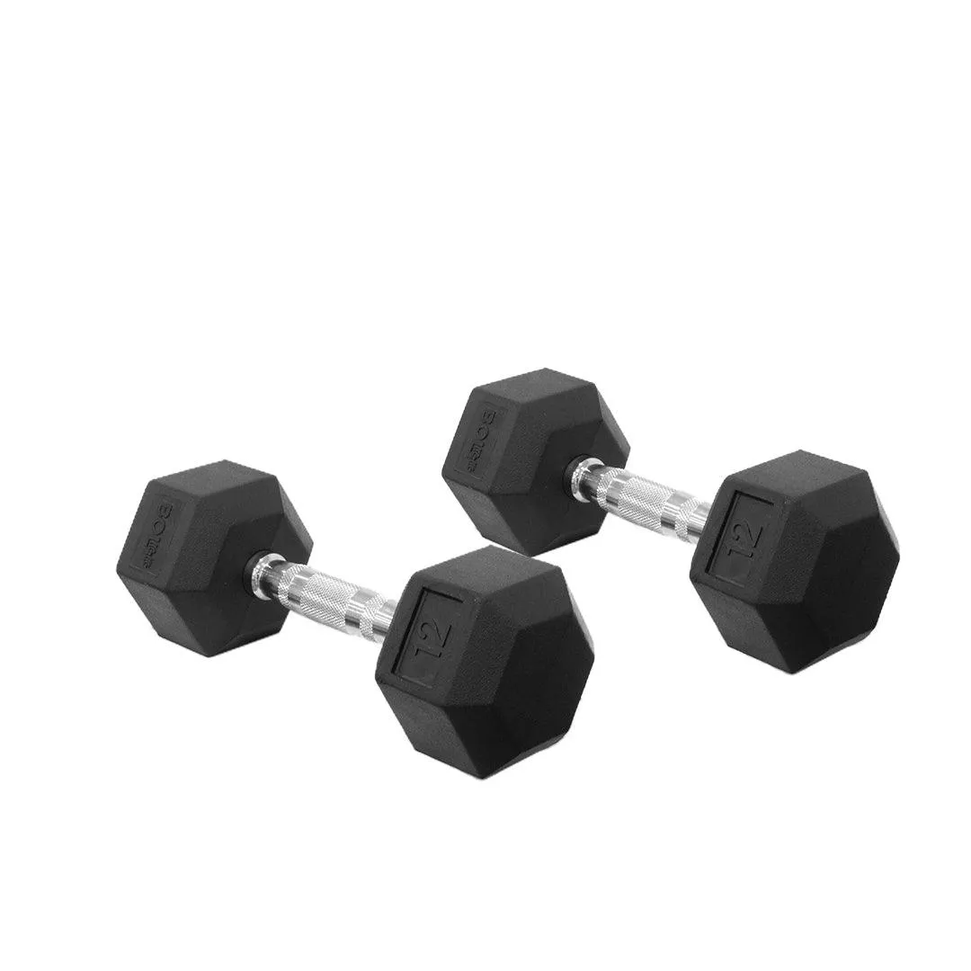 LONESTAR RUBBER HEX DUMBBELL (PAIRS)