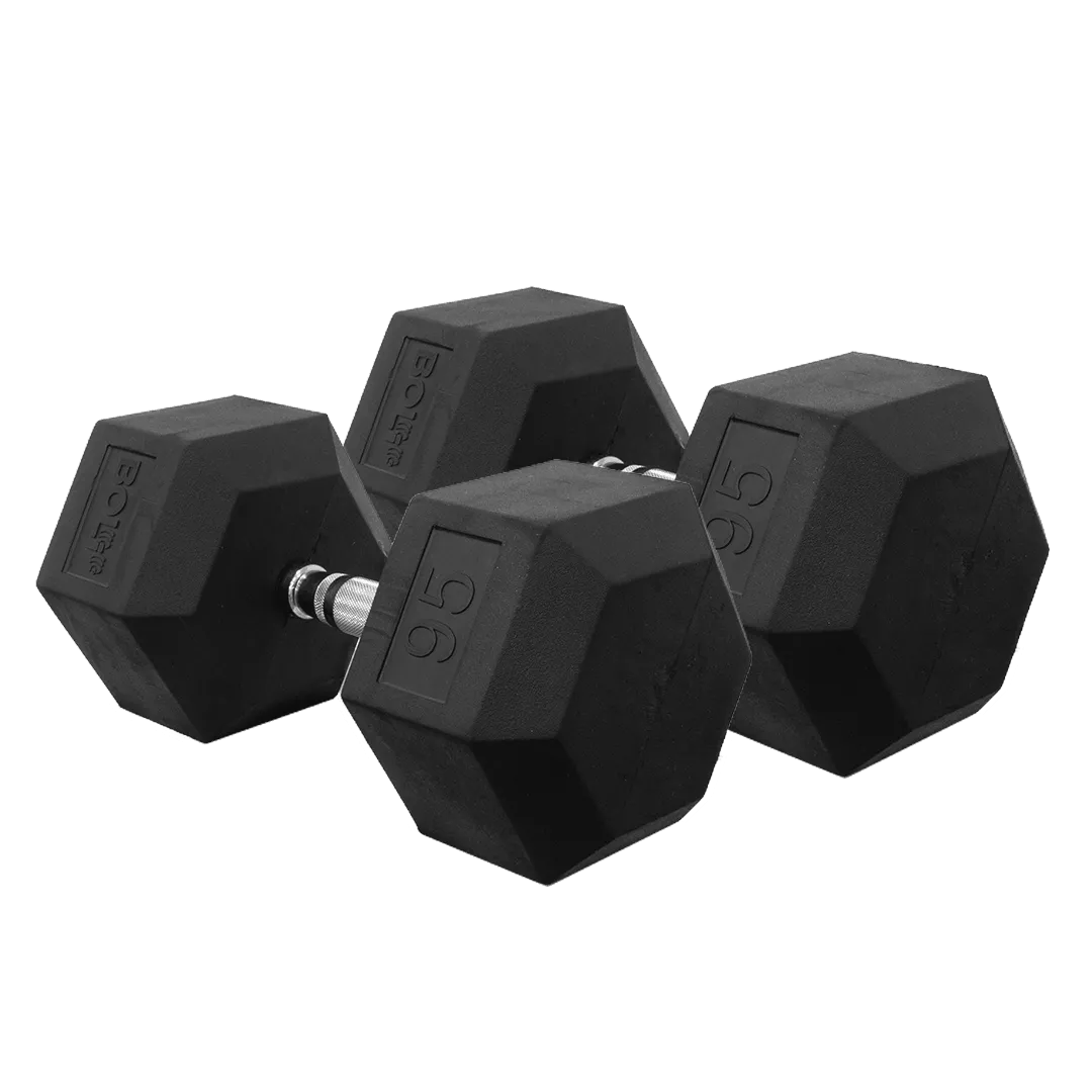 LONESTAR RUBBER HEX DUMBBELL (PAIRS)