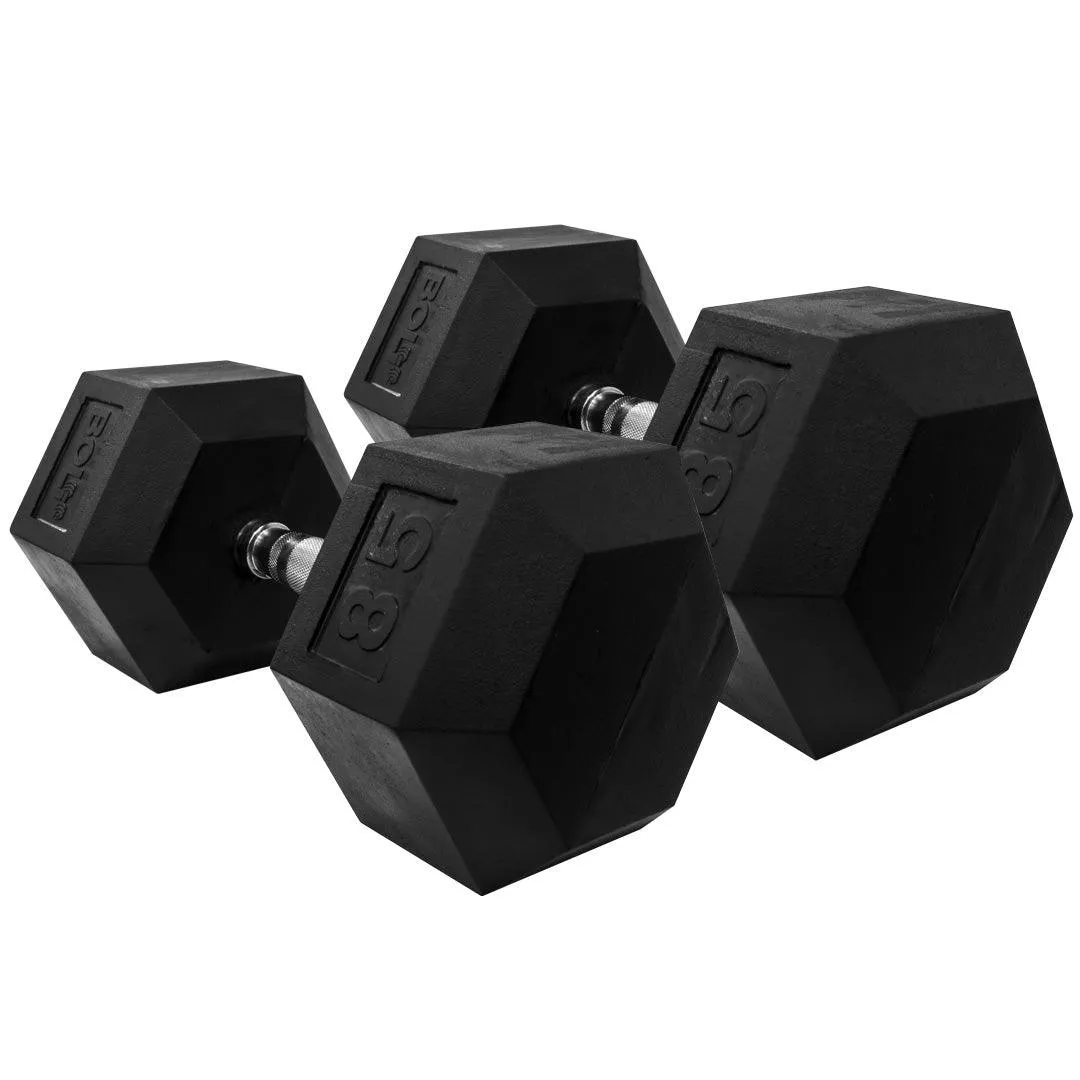 LONESTAR RUBBER HEX DUMBBELL (PAIRS)