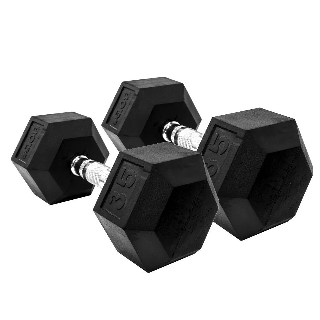 LONESTAR RUBBER HEX DUMBBELL (PAIRS)