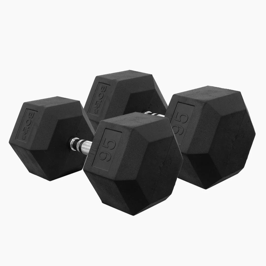 LONESTAR RUBBER HEX DUMBBELL (PAIRS)