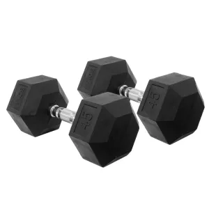 LONESTAR RUBBER HEX DUMBBELL (PAIRS)