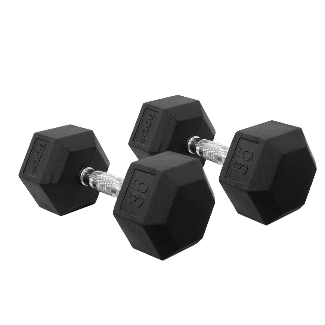 LONESTAR RUBBER HEX DUMBBELL (PAIRS)