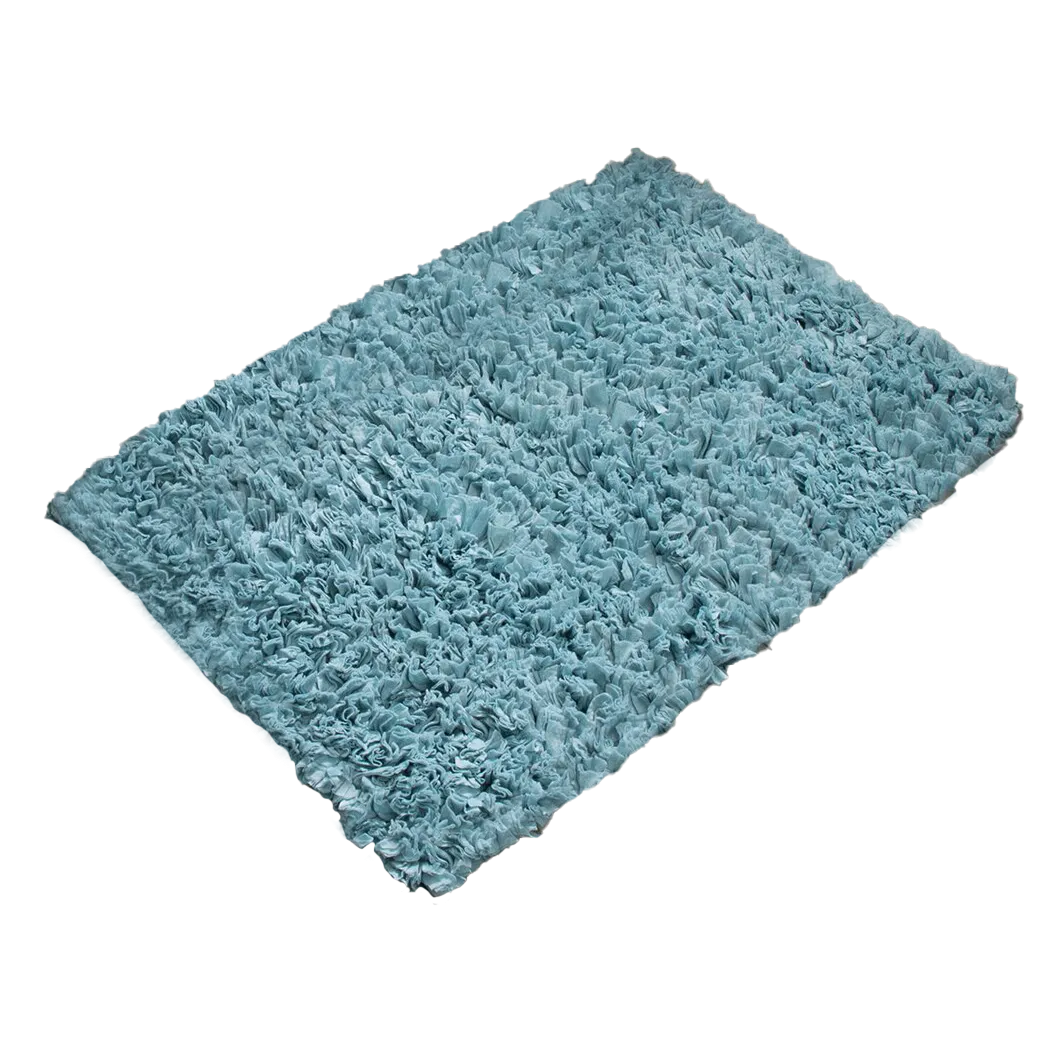 Moda Petal Poly/Cotton Bath Rug - 20" x 30" – Blue