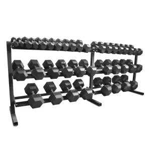 NEW Rubber Hex Dumbbell Set 55-100lb Full Set Hex Dumbbells