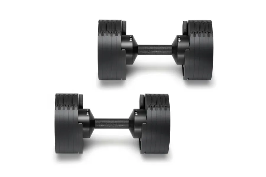 NÜOBELL 50lb Adjustable Dumbbells (Matte Black)