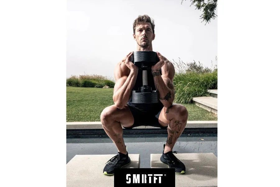 NÜOBELL 50lb Adjustable Dumbbells (Matte Black)