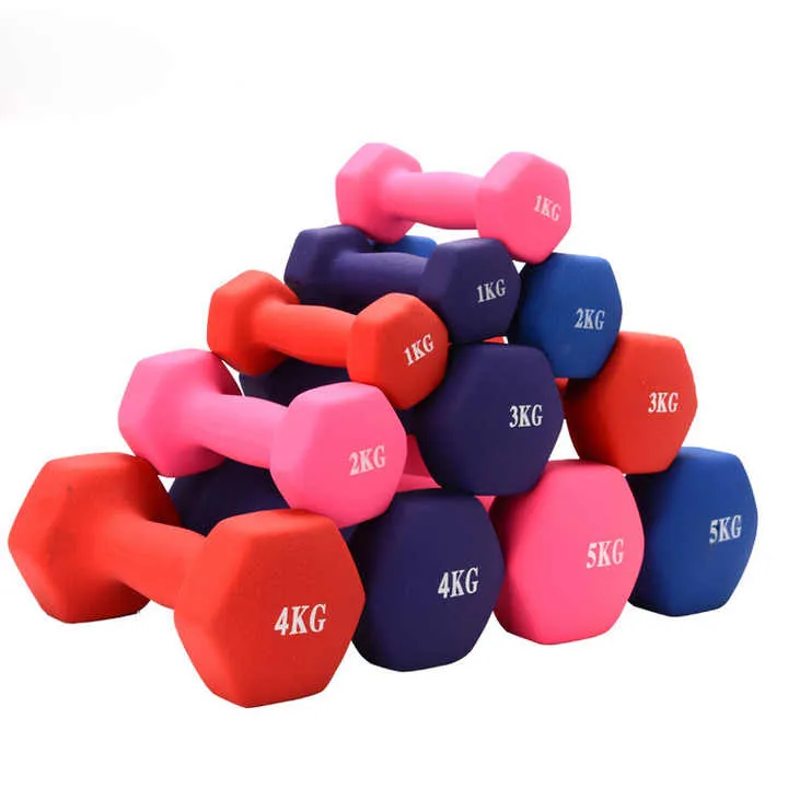 Pair of Aerobic Rubber Dumbbell