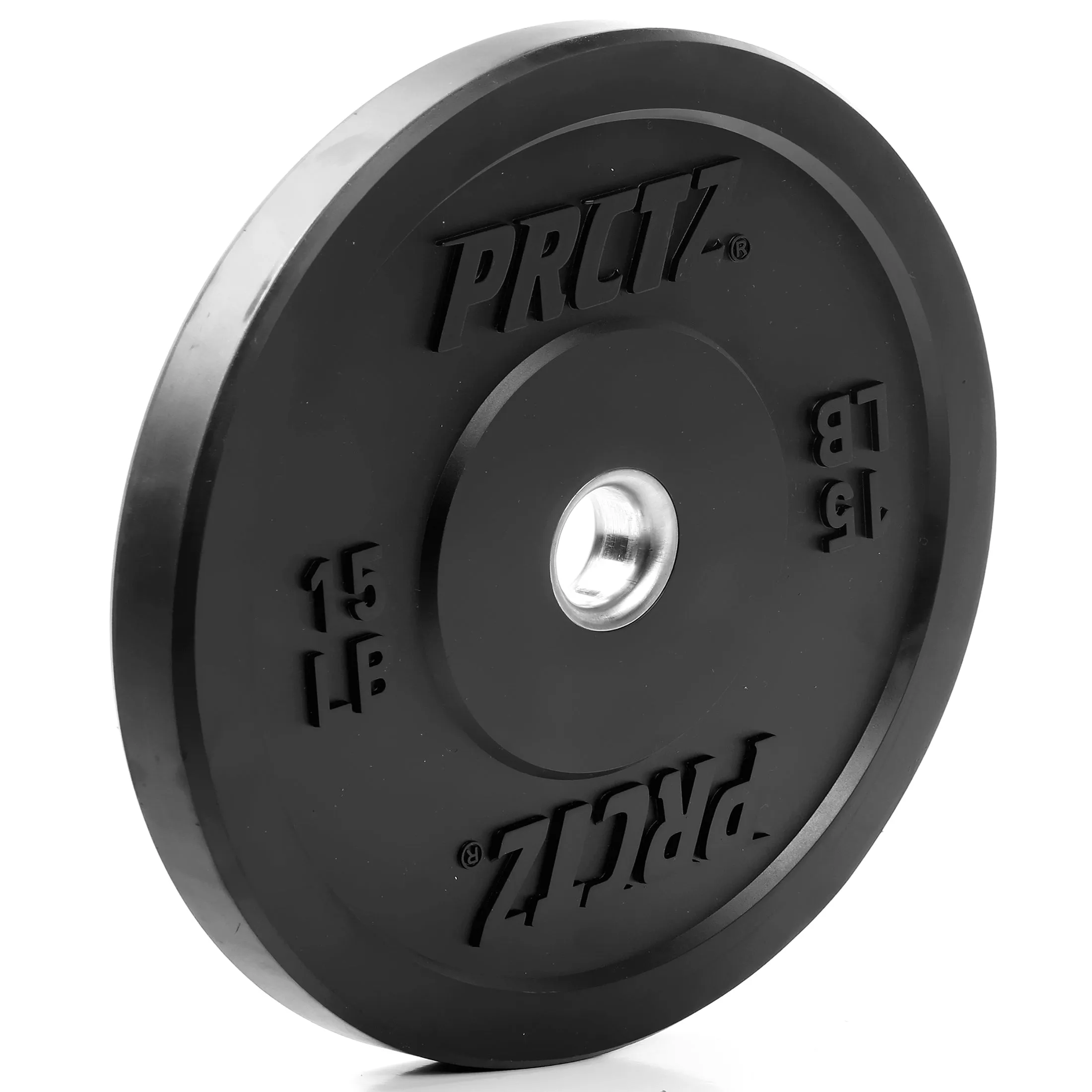 PRCTZ Olympic Bumper Weight Plate with Steel Insert, Single, 10-45lb