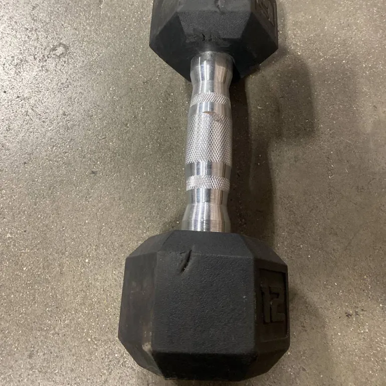 Scratch and Dent - Pair of Black Coated Hex Dumbbells - Final Sale