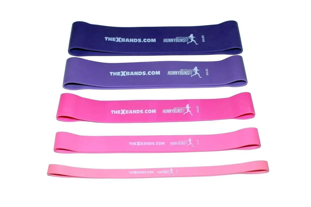 Set of 5 Pink Special Edition Hunny Buns Booty Building Bands