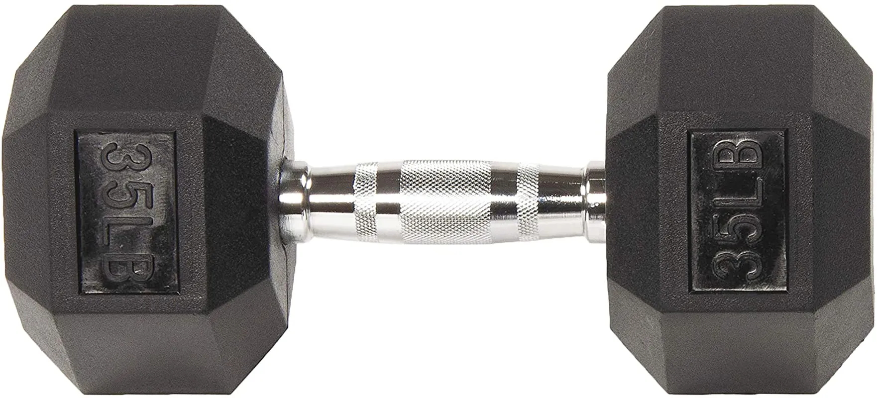 Sporzon! Rubber Encased Hex Dumbbell in Pairs or Singles