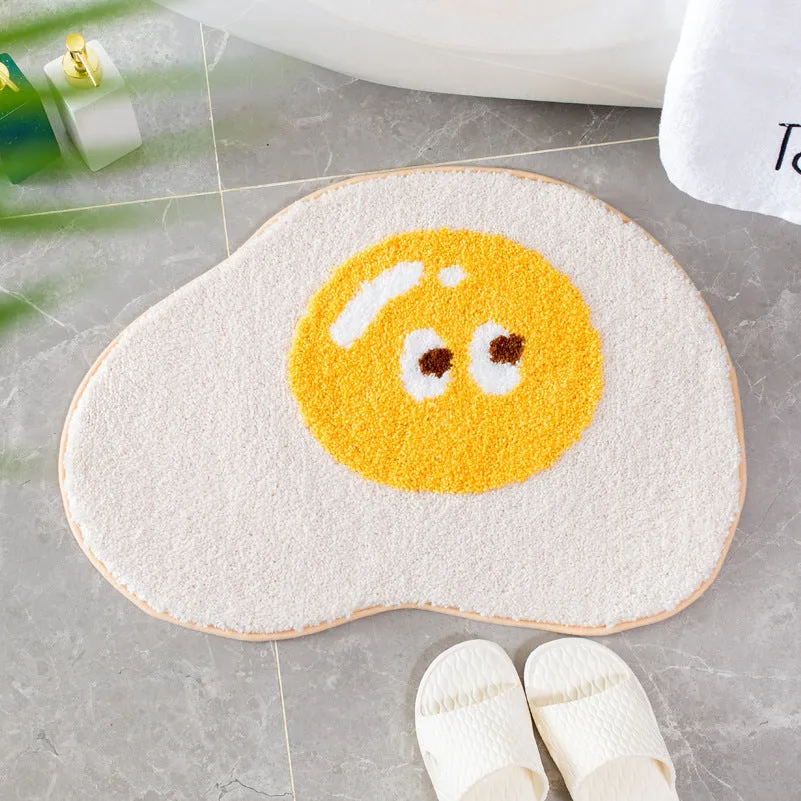 Sunny Side-Up Egg Bathroom Mat