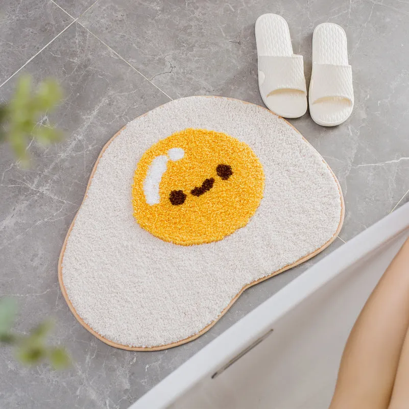 Sunny Side-Up Egg Bathroom Mat