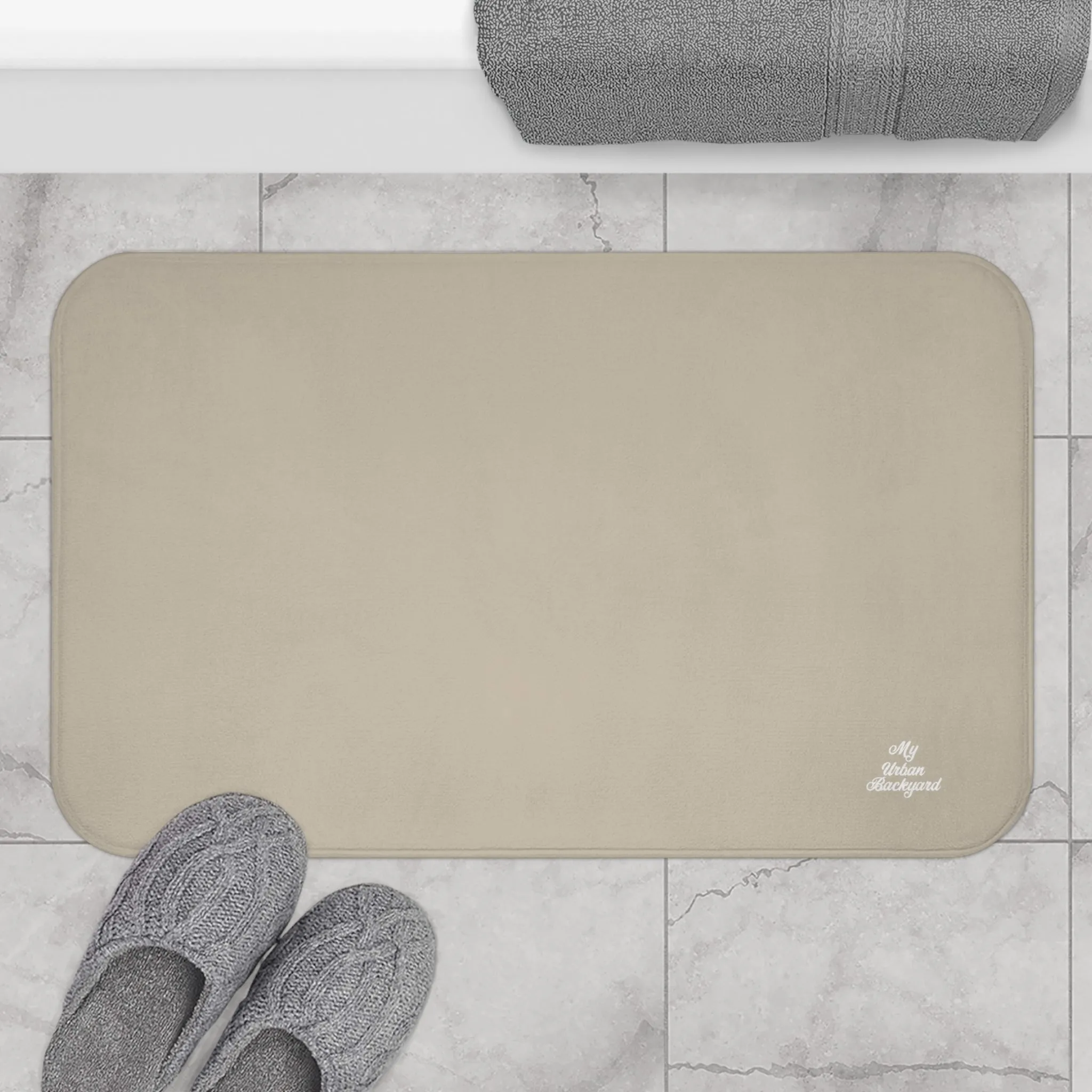 Tan Accent Color, Memory Foam Bath Mat - Cozy Bathroom Essential