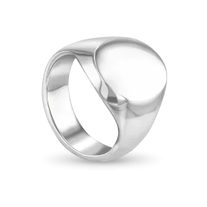 The Gentleman's Grand Oval Signet Ring in Silver or Gold