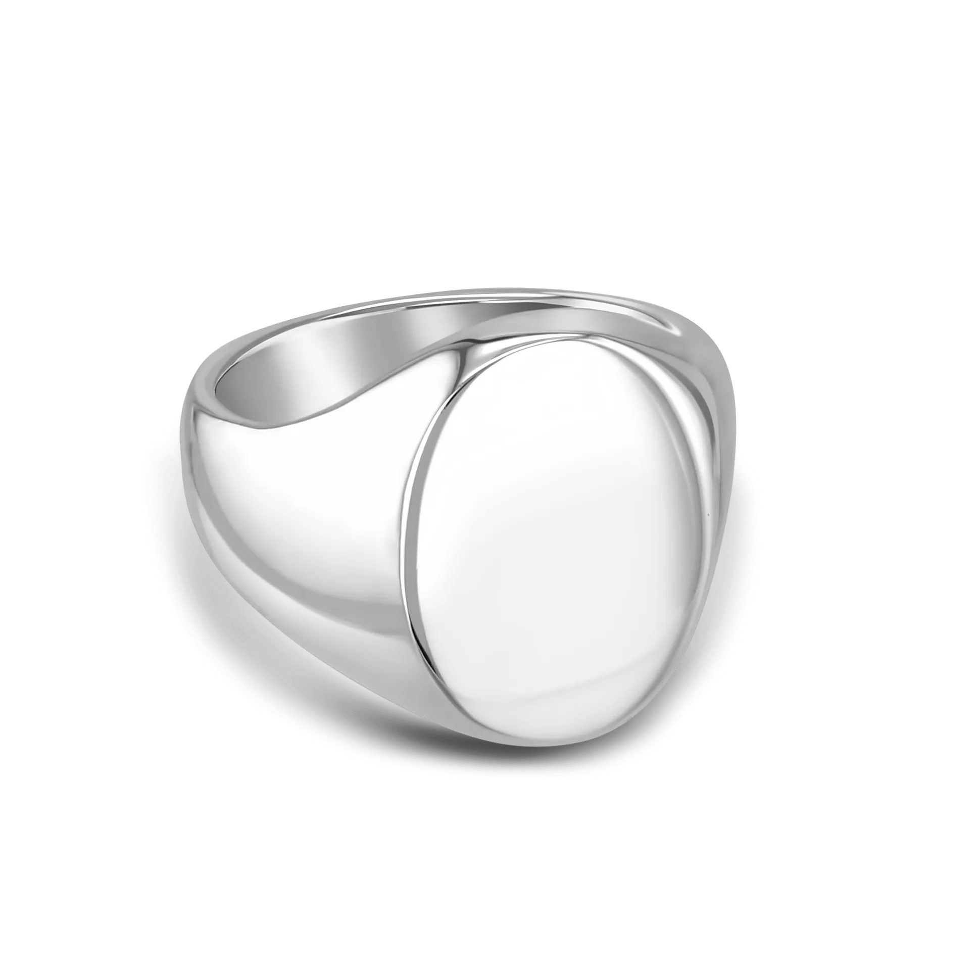 The Gentleman's Grand Oval Signet Ring in Silver or Gold