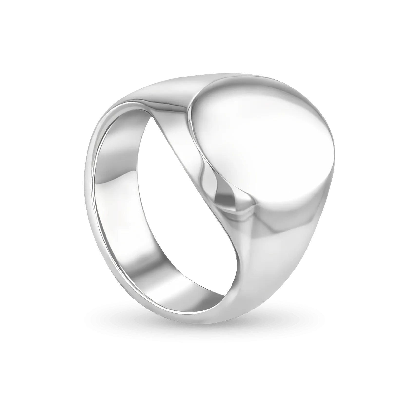 The Gentleman's Grand Oval Signet Ring in Silver or Gold