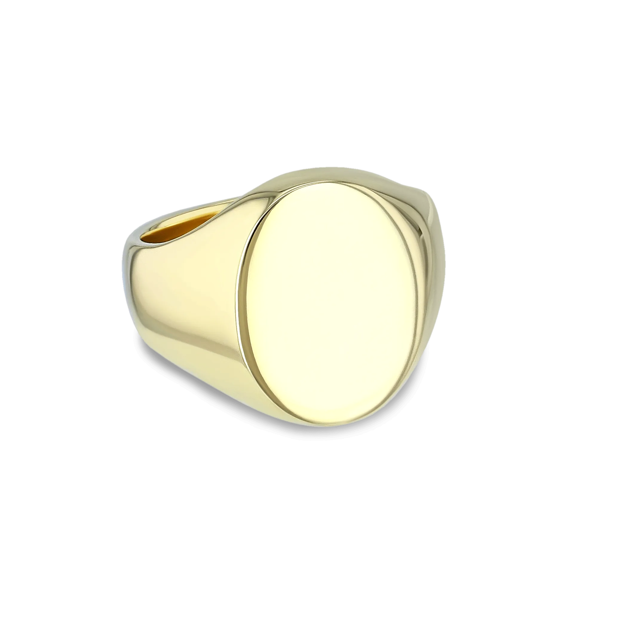 The Gentleman's Grand Oval Signet Ring in Silver or Gold