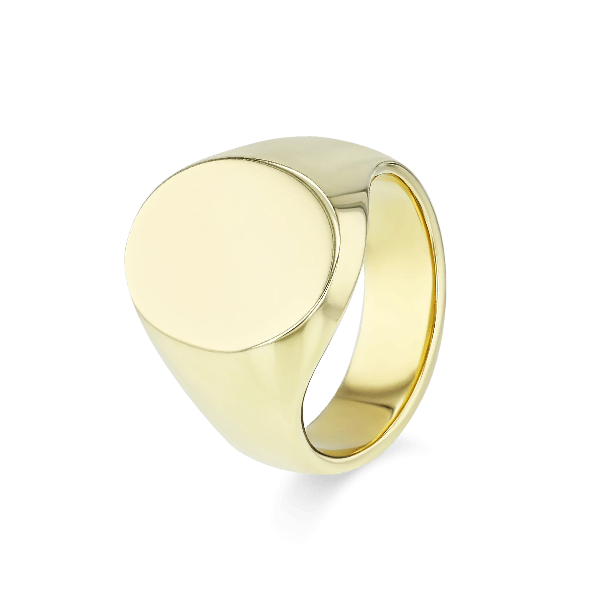 The Gentleman's Grand Oval Signet Ring in Silver or Gold