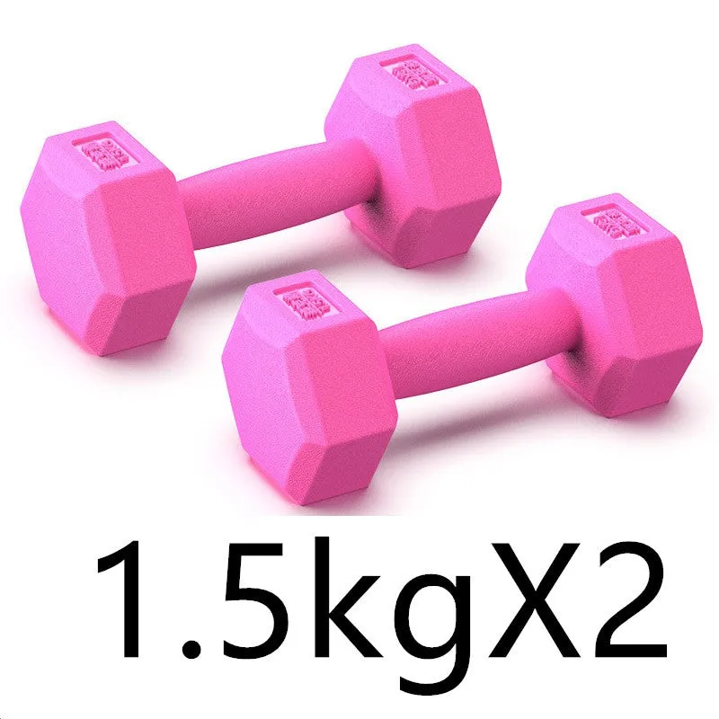 Unisex Dumbells Arm Muscle Training Household Rubberized Fitness Equipment