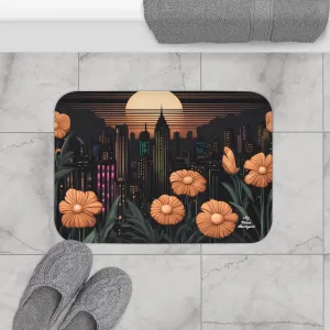 Urban Sunset, Memory Foam Bath Mat - Cozy Bathroom Essential