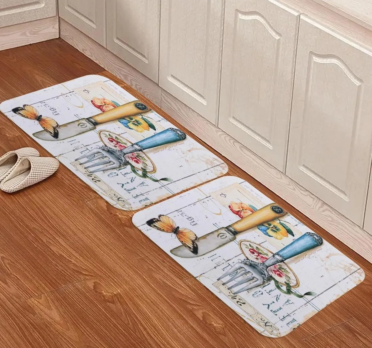 Urbane Home PVC Kitchen Floor Mat|Anti-Skid Backing|Mats For Kitchen Floor |Easily Washable|Idol For Home, Kitchen Entrance| CF-220811 | Multi